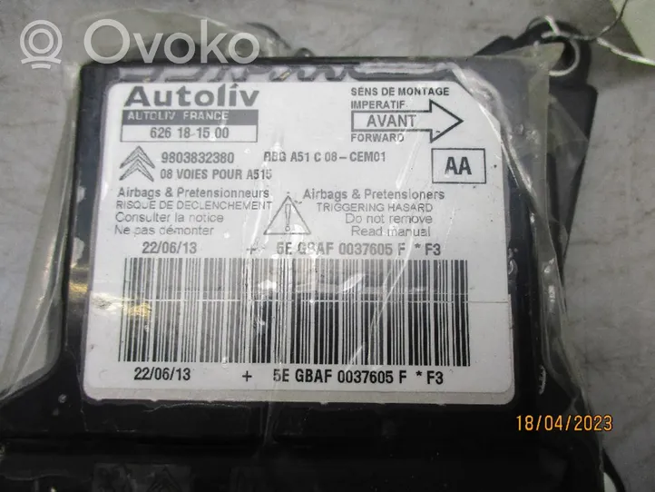 Citroen C3 Module de contrôle airbag 9803832380