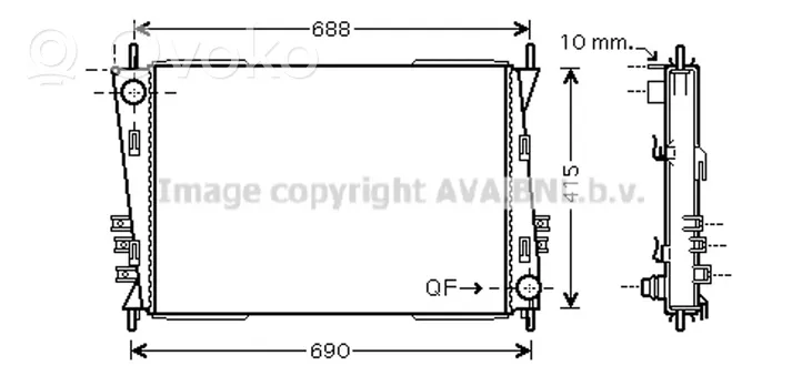 Jaguar X-Type Radiatore di raffreddamento 2C2S42756