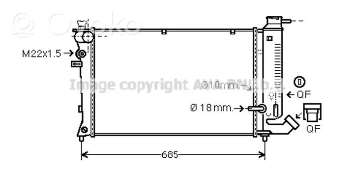 Citroen ZX Radiateur de refroidissement 1301KG