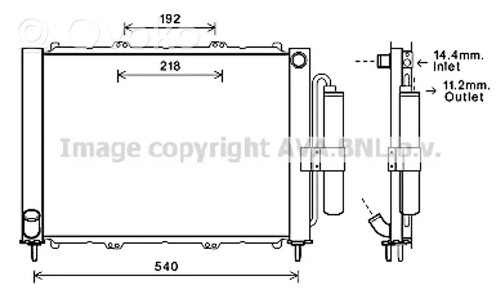 Renault Kangoo I Radiatore di raffreddamento A/C (condensatore) 8200732379