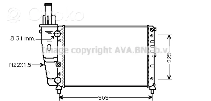 Fiat Punto (176) Jäähdyttimen lauhdutin 46465015