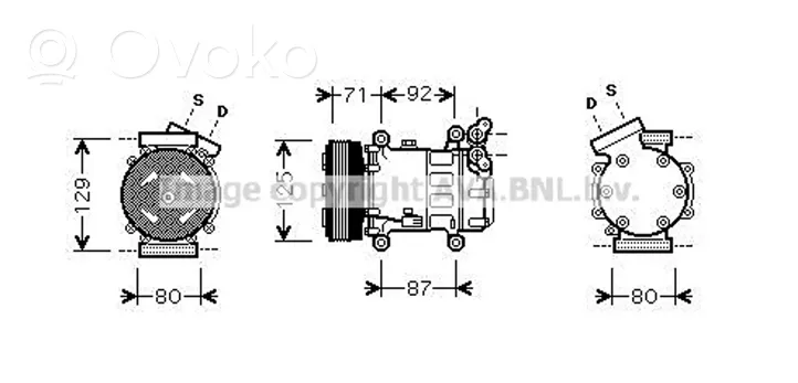Nissan Juke I F15 Compresseur de climatisation 2763000Q3D
