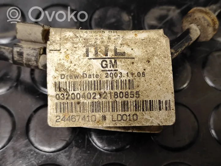 Opel Astra H Przewód tylnego czujnika ABS 24467410