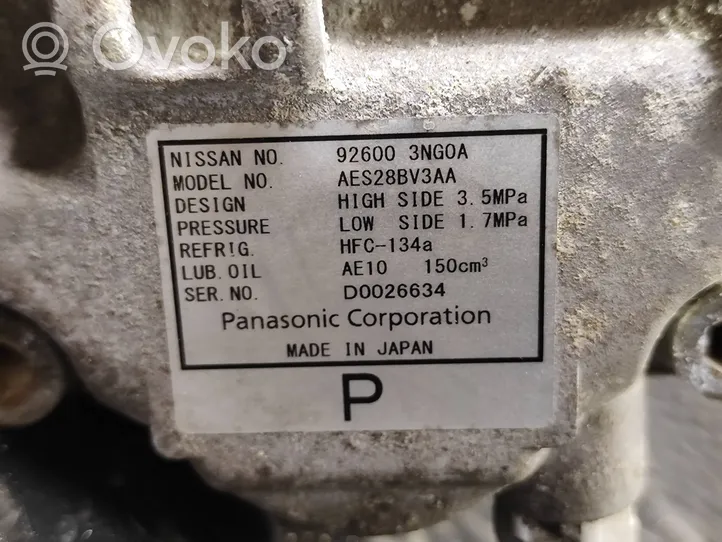 Nissan Leaf I (ZE0) Compressore aria condizionata (A/C) (pompa) 919200102