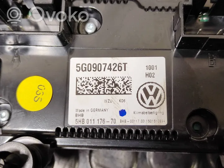 Volkswagen PASSAT B8 Ilmastoinnin ohjainlaite 5G0907426T