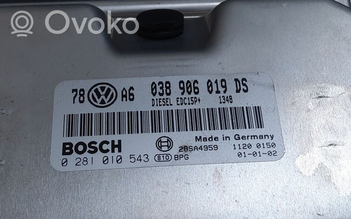 Volkswagen PASSAT B5.5 Centralina/modulo motore ECU 038906019DS