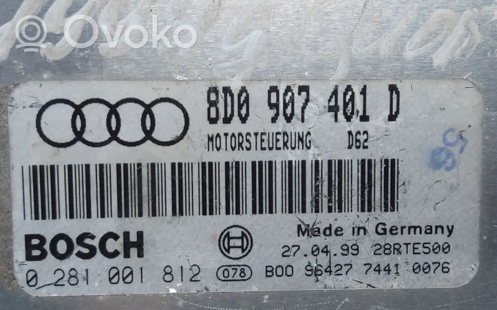 Audi A4 S4 B5 8D Centralina/modulo motore ECU 8D0907401D