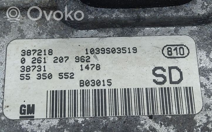 Opel Zafira A Unité de commande, module ECU de moteur 0261207962