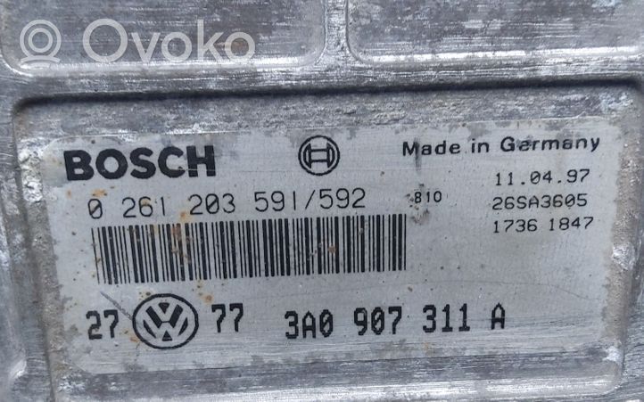 Volkswagen Golf III Unité de commande, module ECU de moteur 3A0907311A