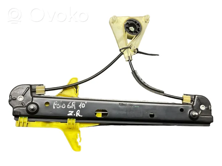 Volkswagen Polo V 6R Rear window lifting mechanism without motor 925641104