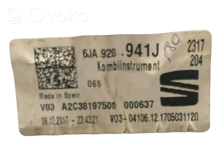 Seat Toledo IV (NH) Tachimetro (quadro strumenti) 6JA920941J