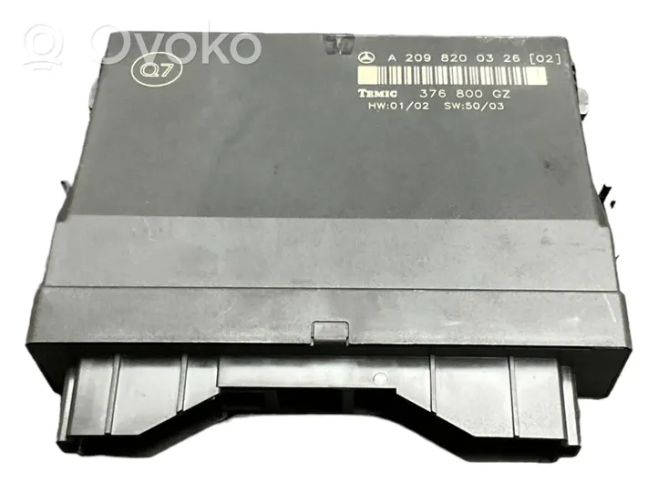 Mercedes-Benz CLK A209 C209 Module confort A2098200326