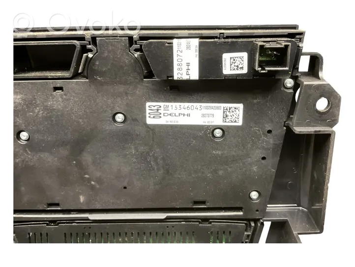 Opel Astra J Climate control unit 13346092