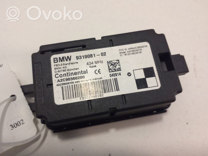 BMW 5 F10 F11 Muut ohjainlaitteet/moduulit 9319081