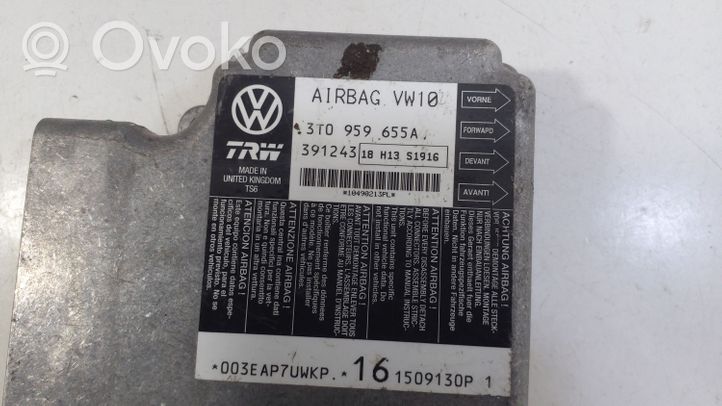 Skoda Superb B6 (3T) Sterownik / Moduł Airbag 3T0959655A