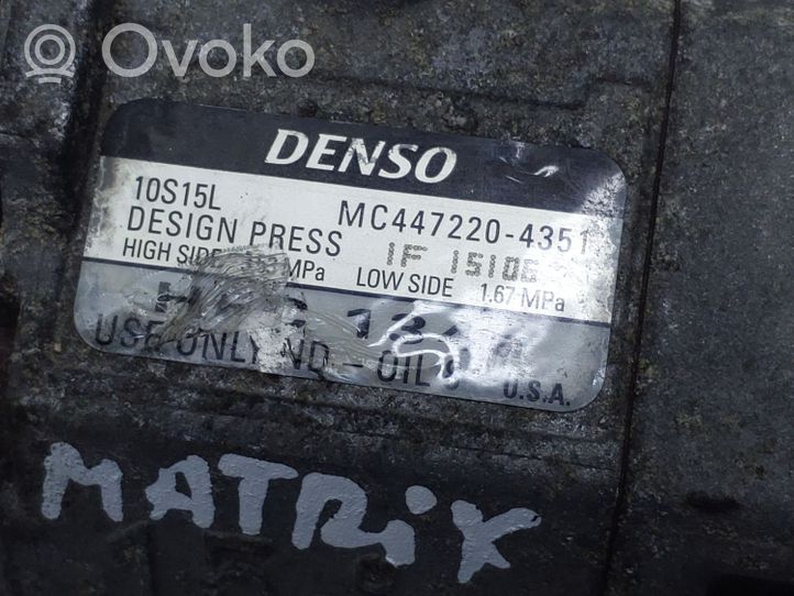 Toyota Matrix (E130) Klimakompressor Pumpe 4472204351