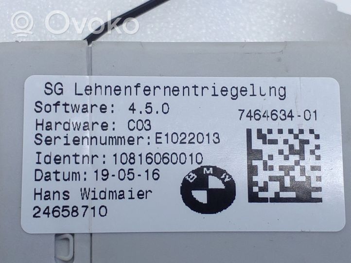 BMW 2 F45 Moduł / Sterownik fotela 7464634