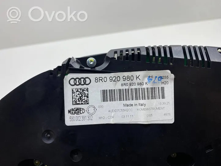 Audi Q5 SQ5 Spidometras (prietaisų skydelis) 8R0920980K