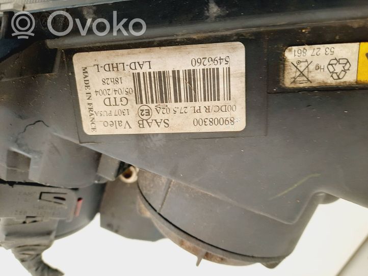 Saab 9-5 Lampa przednia 89008300