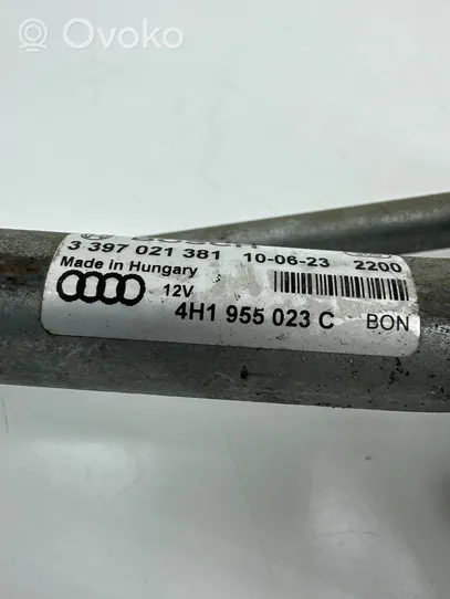 Audi A8 S8 D4 4H Etupyyhkimen vivusto ja moottori 4H1955023C