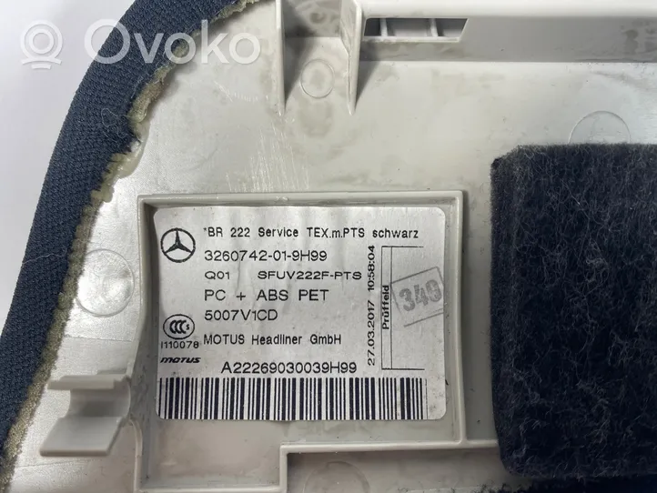 Mercedes-Benz S W222 Copertura del rivestimento del tetto A22269030039999