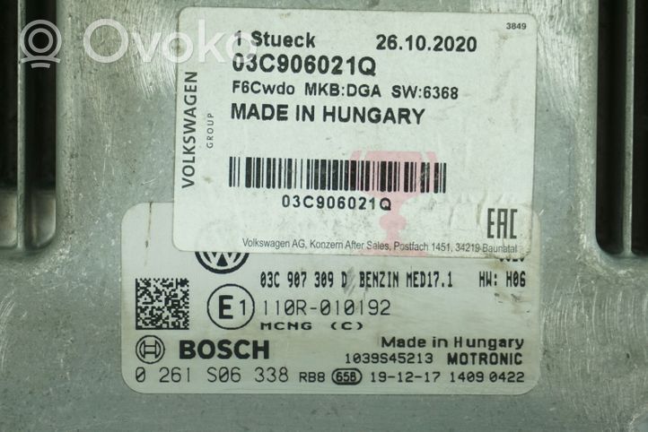 Volkswagen PASSAT B7 Variklio valdymo blokas 03C906021Q