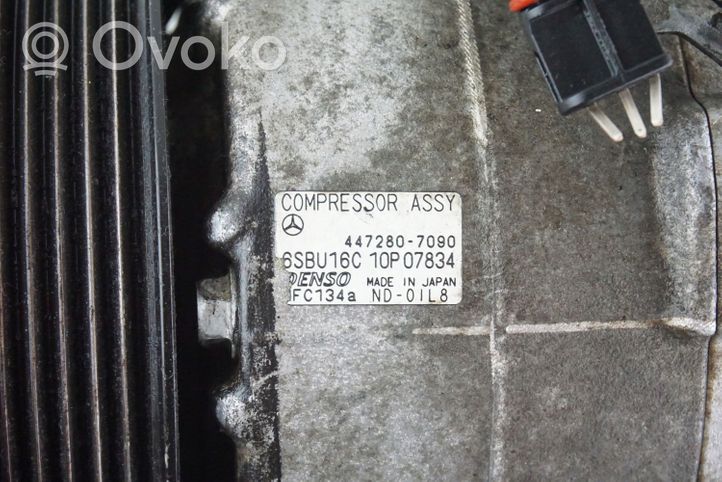 Mercedes-Benz C W204 Compressore aria condizionata (A/C) (pompa) 4472807090