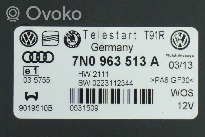 Volkswagen PASSAT B7 Autonominio šildytuvo (webastos) valdymo blokas 7N0963513A