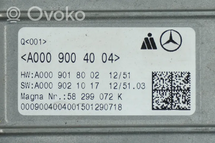 Mercedes-Benz E W212 Centralina/modulo telecamera A0009004004