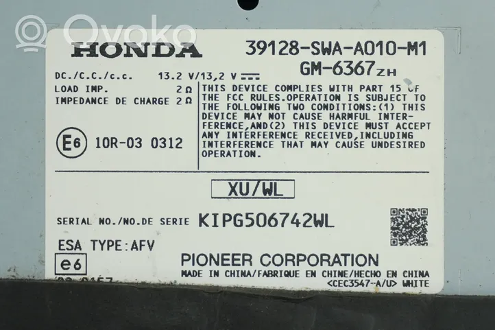 Honda CR-V Amplificateur de son 39128SWAA010M1