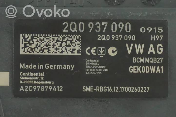 Volkswagen Polo VI AW Sterownik / Moduł komfortu 2Q0937090