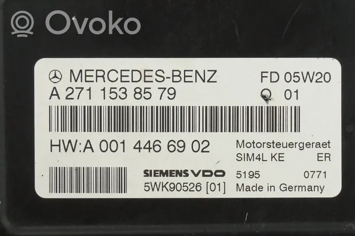 Mercedes-Benz C W203 Moottorin ohjainlaite/moduuli A2711538579