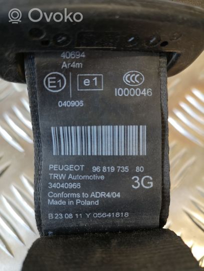 Peugeot 5008 Third row seat belt 9681973580