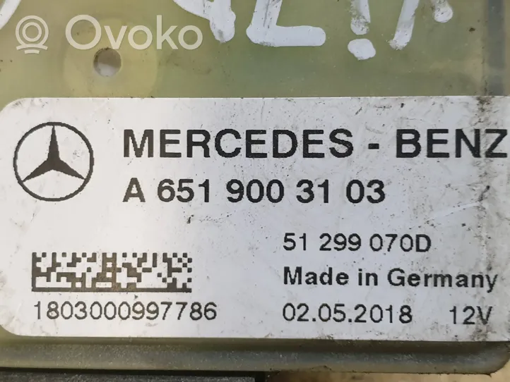 Mercedes-Benz Vito Viano W447 Kvēlsveču relejs A6519003103