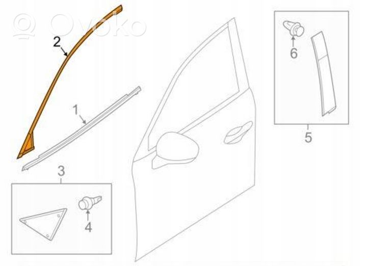 Mazda 3 Binario del parabrezza della portiera anteriore BHS2-50-985C