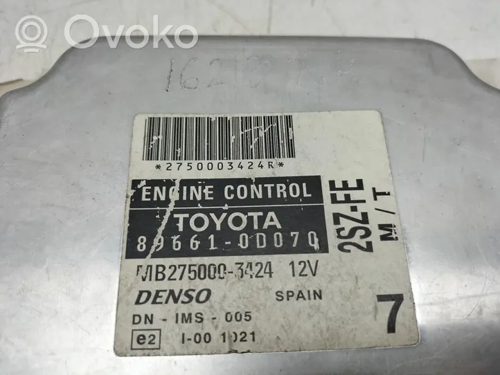 Toyota Yaris Sterownik / Moduł ECU 896610D070