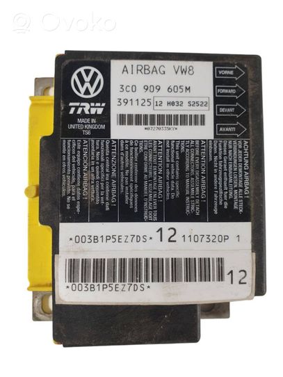 Volkswagen PASSAT B6 Oro pagalvių valdymo blokas 3C0909605M