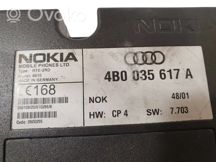 Audi A6 S6 C5 4B Puhelimen käyttöyksikkö/-moduuli 4B0035617A