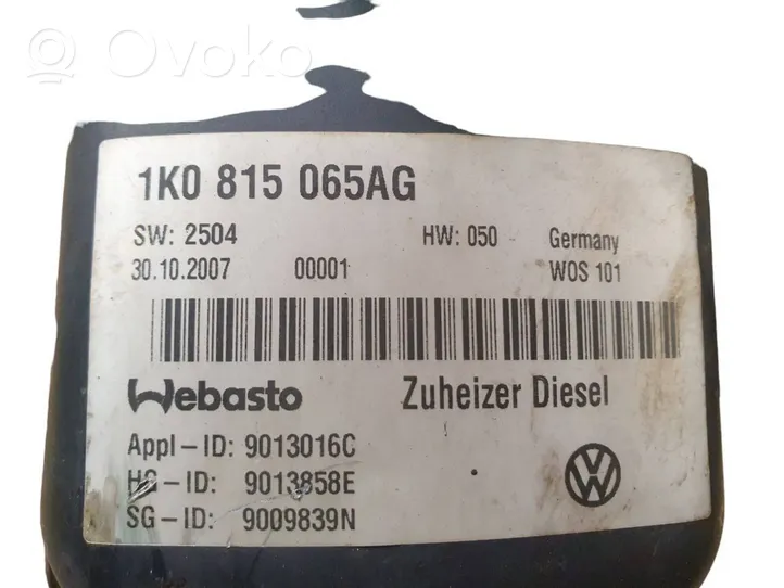 Volkswagen Touran I Unité de préchauffage auxiliaire Webasto 1K0815065AG