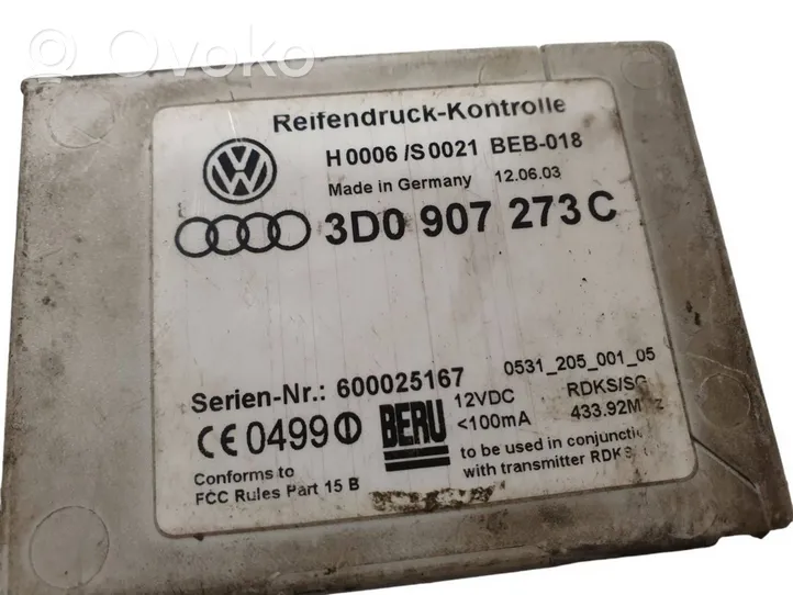 Volkswagen Phaeton Padangų slėgio valdymo blokas 3D0907273C