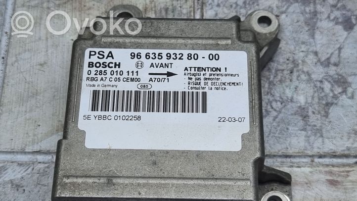 Peugeot 207 CC Sterownik / Moduł Airbag 966359328000