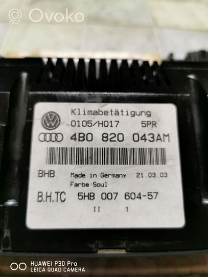 Audi A6 S6 C5 4B Ilmastoinnin ohjainlaite 4B0820043AM