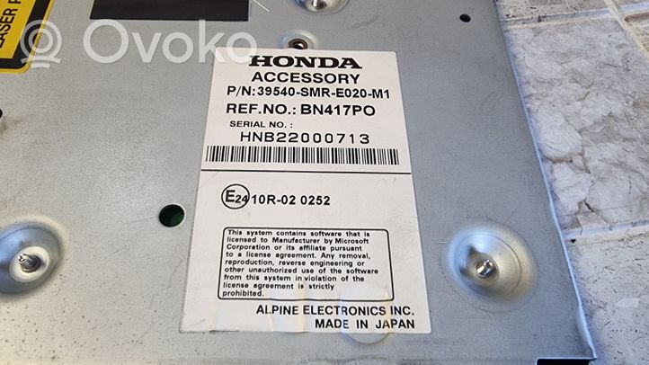 Honda Civic Zmieniarka płyt CD/DVD 39540SMRE020M1