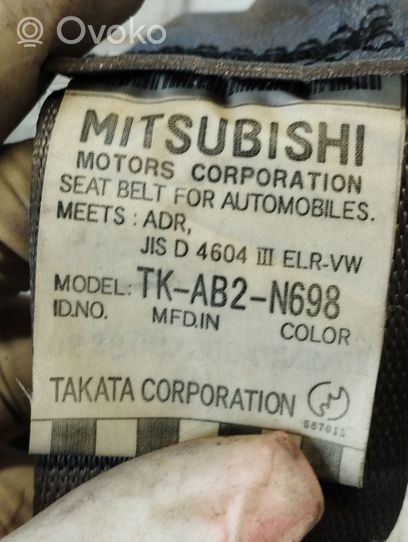 Mitsubishi Grandis Kolmannen istuinrivin turvavyö TKAB2N698