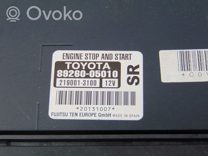 Toyota Avensis T270 Module de commande marche/arrêt 8926005010