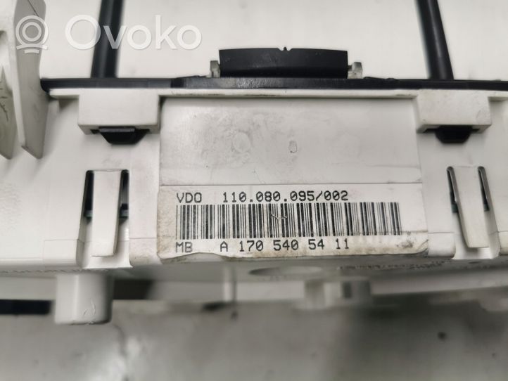 Mercedes-Benz SLK R170 Tachimetro (quadro strumenti) A1705405411