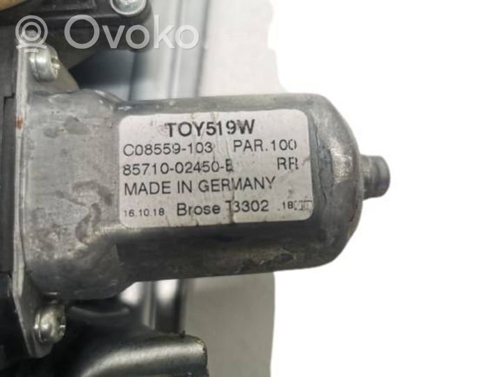 Toyota Auris E180 Silniczek podnośnika szyby drzwi przednich 85710-02450-B