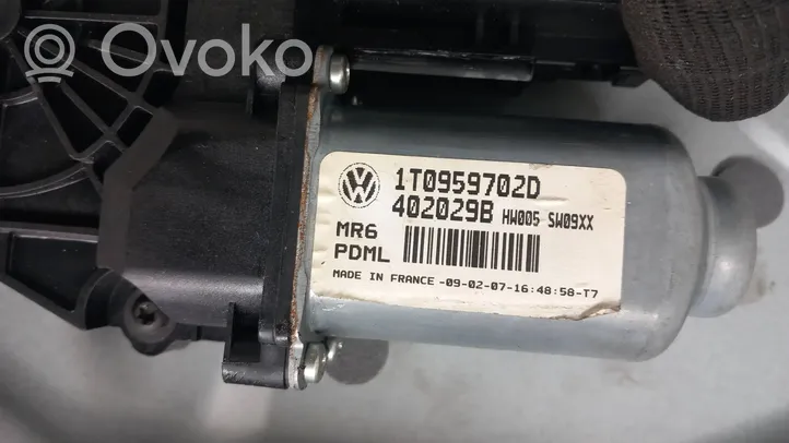 Volkswagen Touran I Etuoven sähkökäyttöinen ikkunan nostin 1T1837730AJ