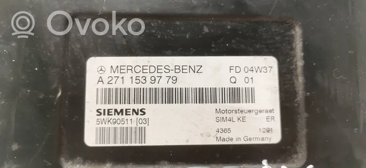 Mercedes-Benz CLK A209 C209 Moottorin ohjainlaite/moduuli (käytetyt) A2711539779