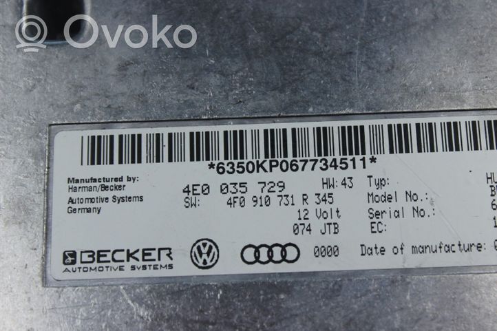 Audi A8 S8 D3 4E Module unité de contrôle Bluetooth 4E0035729